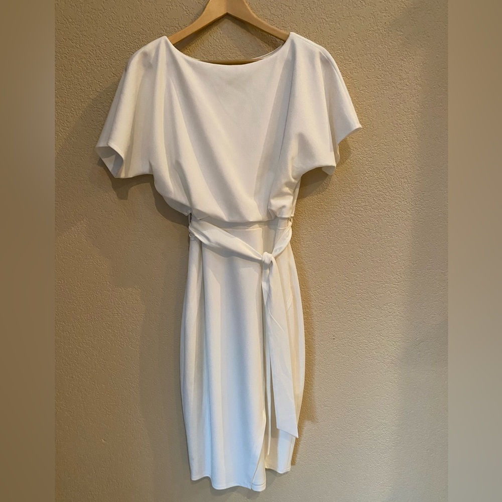 Classic white dress.